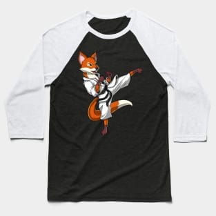 Fox Karate Baseball T-Shirt